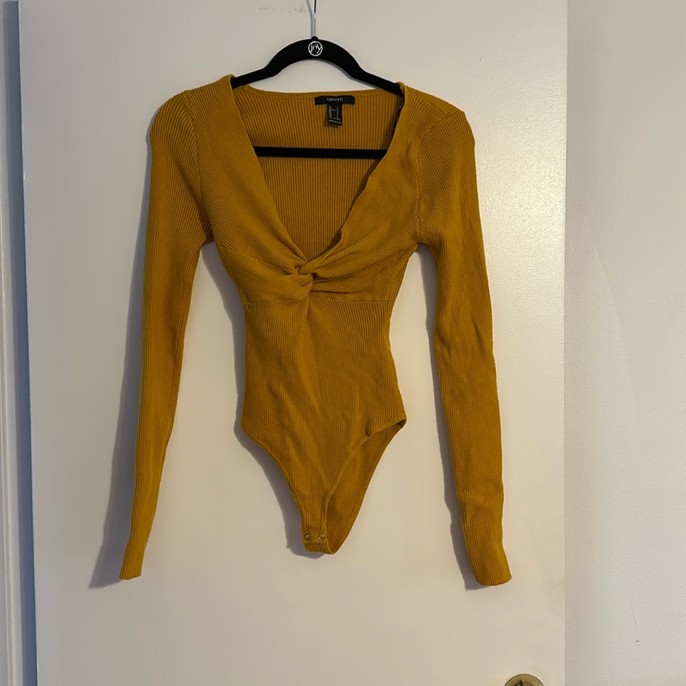 Forever 21 ribbed sweater bodysuit